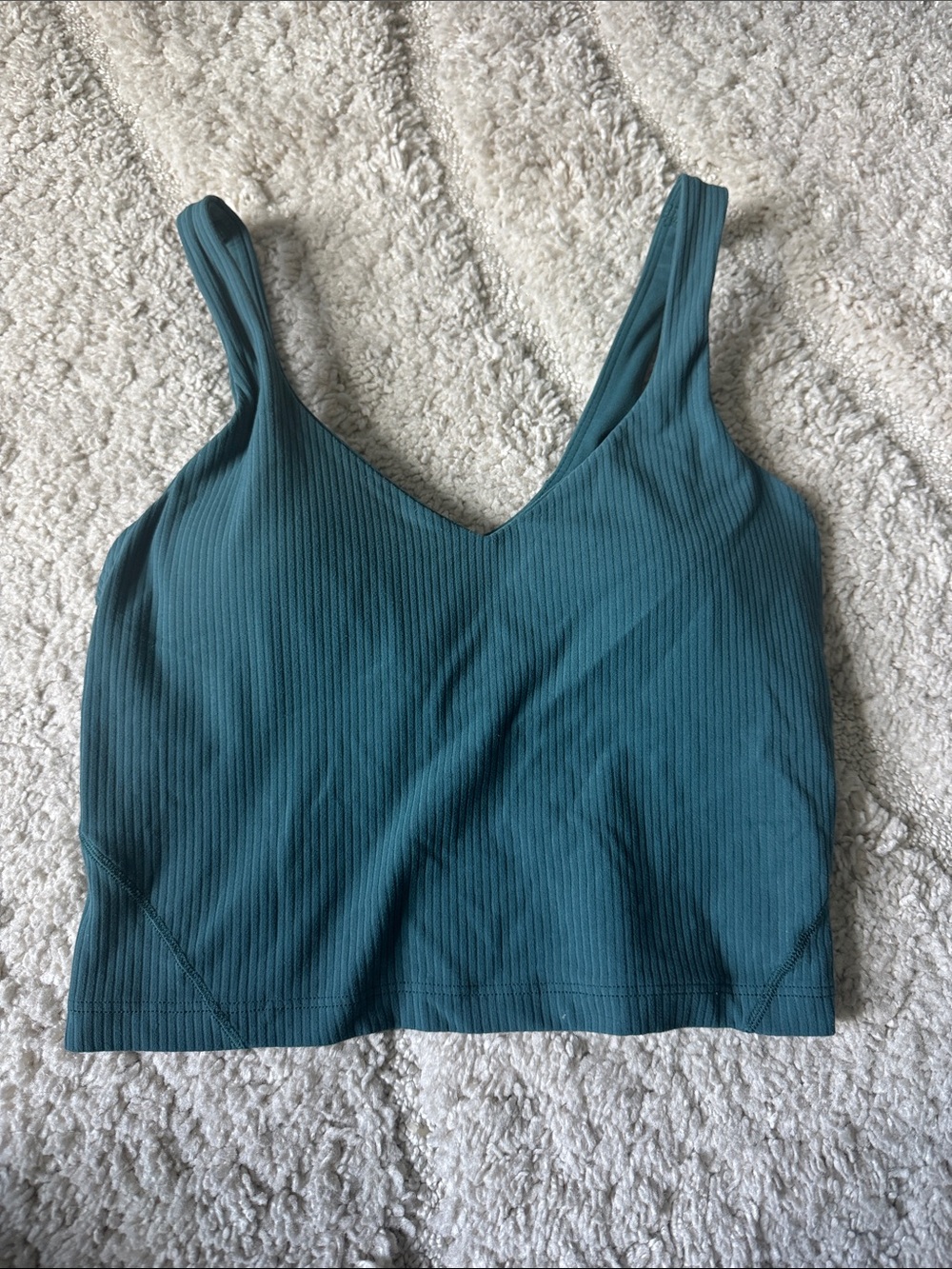 lululemon athletica Ribbed V-Neck Tank Top - Teal Green